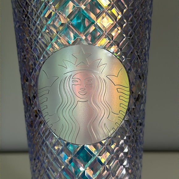 24oz Starbucks reusable cup with rainbow prism design - Picture 3 of 5
